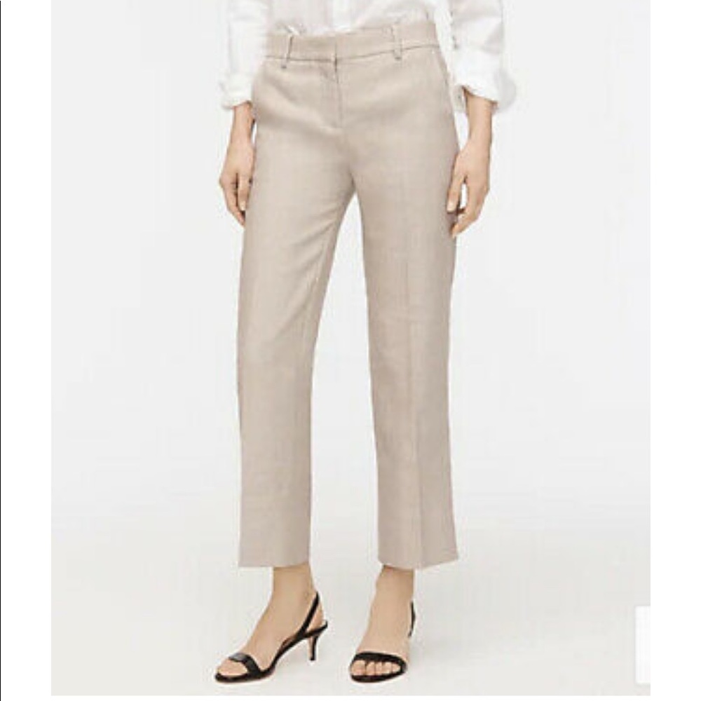 J Crew Womens Peyton Plant in Stretch Linen